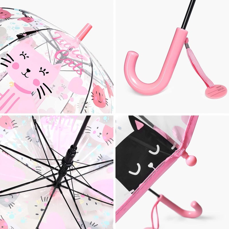 RONIARE Kids Umbrella Clear Bubble Umbrellas for Rain,Safety Dome Windproof Umbrella for Kid Girls and Boys - Image 4